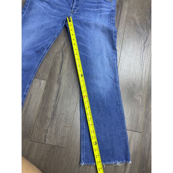 Citizens of Humanity Isola Bootcut Raw Hem Jeans Women’s 31 Blue Stretch Denim - Picture 4 of 11